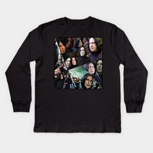 Severus Collage Kids Long Sleeve T-Shirt